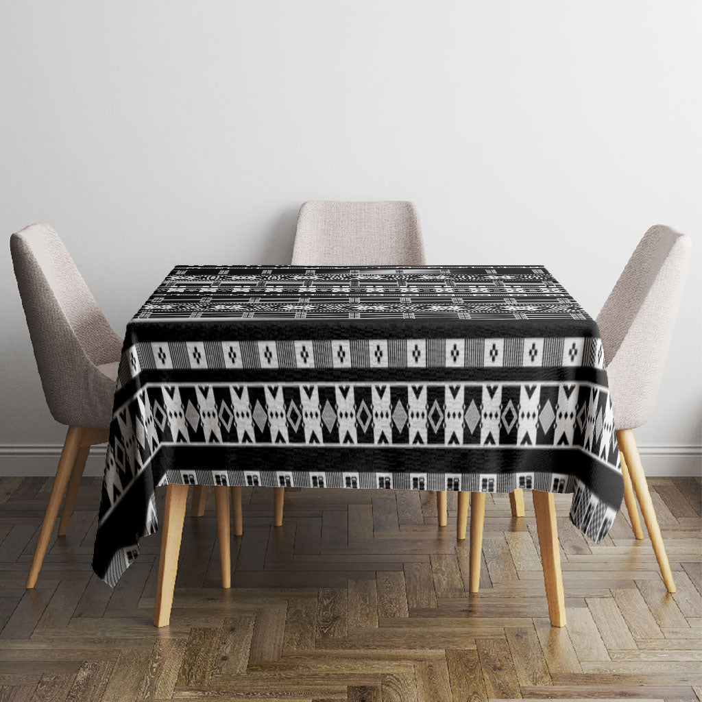 Pano De Terra Motifs Cabo Verde Tablecloth Black Color