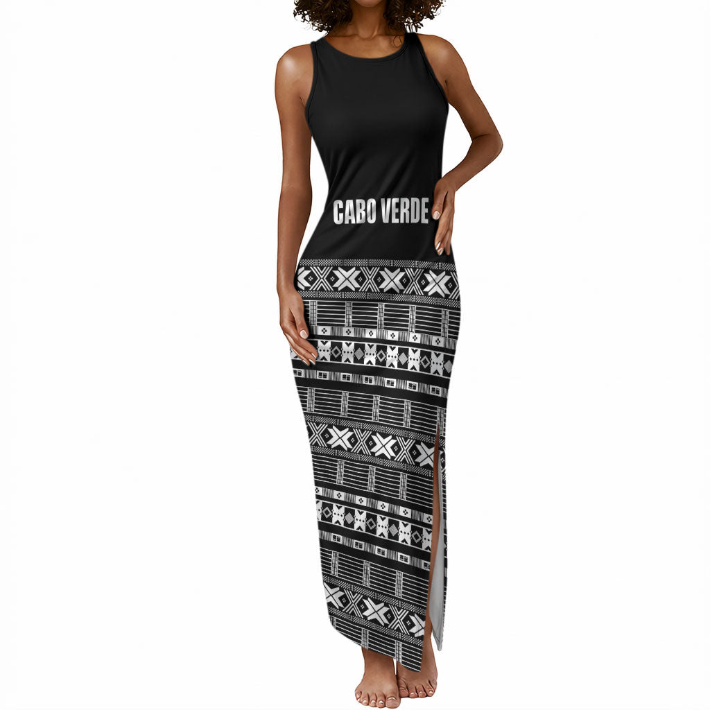 Pano De Terra Motifs Cabo Verde Tank Maxi Dress Black Color