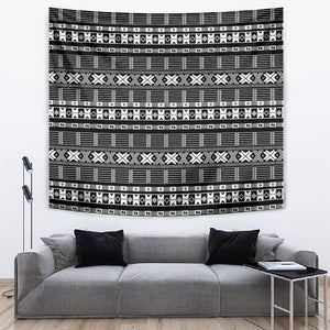 Pano De Terra Motifs Cabo Verde Tapestry Black Color