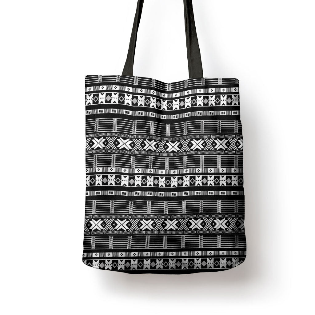 Pano De Terra Motifs Cabo Verde Tote Bag Black Color