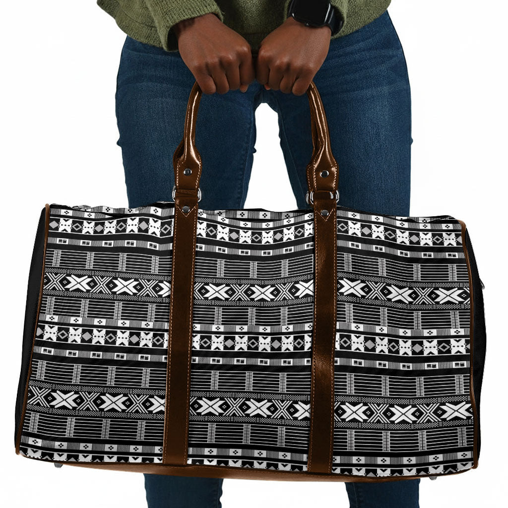 Pano De Terra Motifs Cabo Verde Travel Bag Black Color