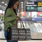 Pano De Terra Motifs Cabo Verde Travel Bag Black Color