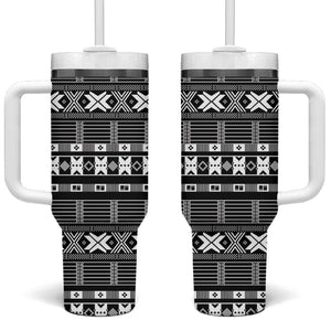 Pano De Terra Motifs Cabo Verde Tumbler With Handle Black Color