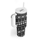 Pano De Terra Motifs Cabo Verde Tumbler With Handle Black Color