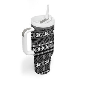 Pano De Terra Motifs Cabo Verde Tumbler With Handle Black Color