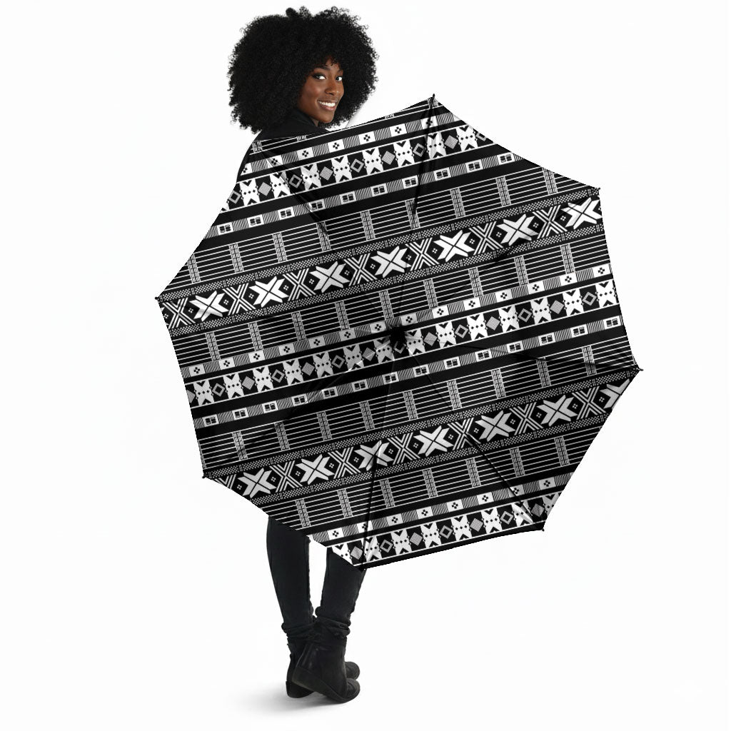 Pano De Terra Motifs Cabo Verde Umbrella Black Color