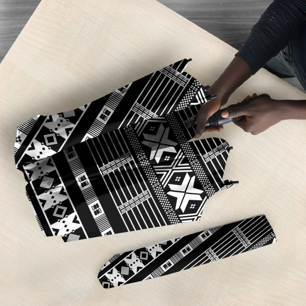 Pano De Terra Motifs Cabo Verde Umbrella Black Color