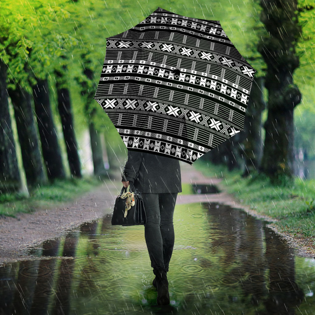 Pano De Terra Motifs Cabo Verde Umbrella Black Color