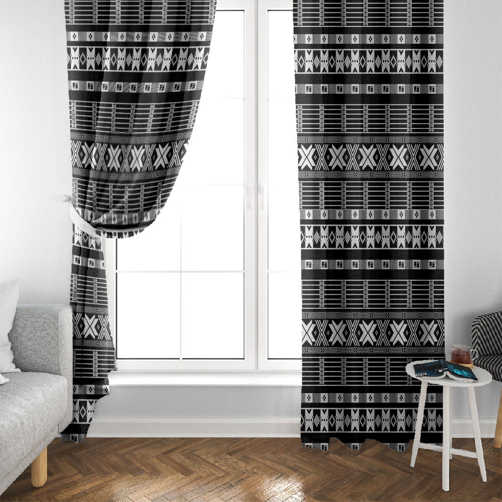 Pano De Terra Motifs Cabo Verde Window Curtain Black Color