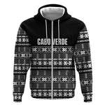Pano De Terra Motifs Cabo Verde Zip Hoodie Black Color