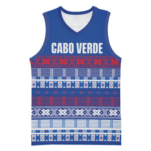 Pano De Terra Motifs Cabo Verde Basketball Jersey Flag Color