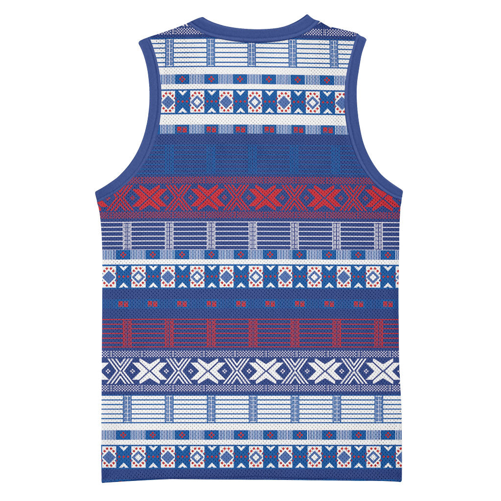 Pano De Terra Motifs Cabo Verde Basketball Jersey Flag Color
