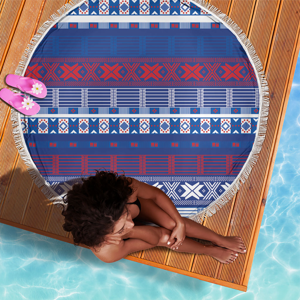 Pano De Terra Motifs Cabo Verde Beach Blanket Flag Color