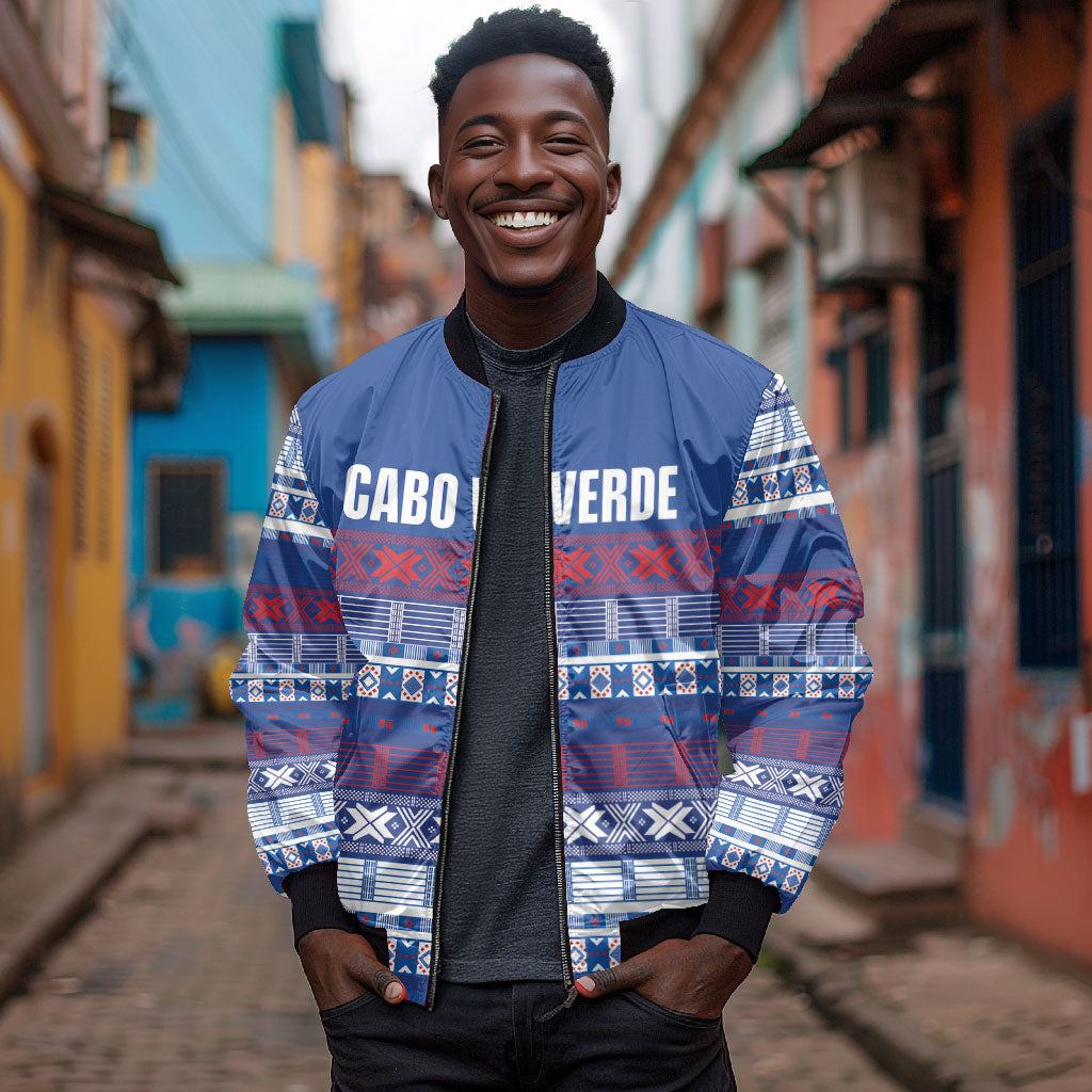Pano De Terra Motifs Cabo Verde Bomber Jacket Flag Color