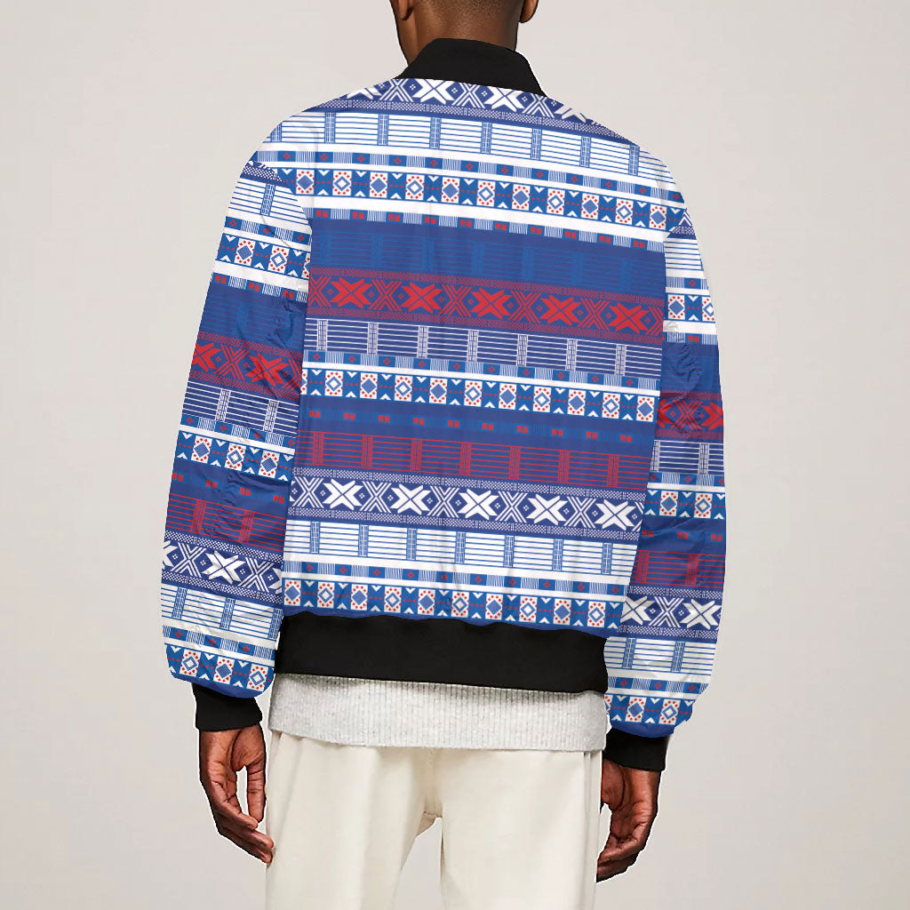 Pano De Terra Motifs Cabo Verde Bomber Jacket Flag Color
