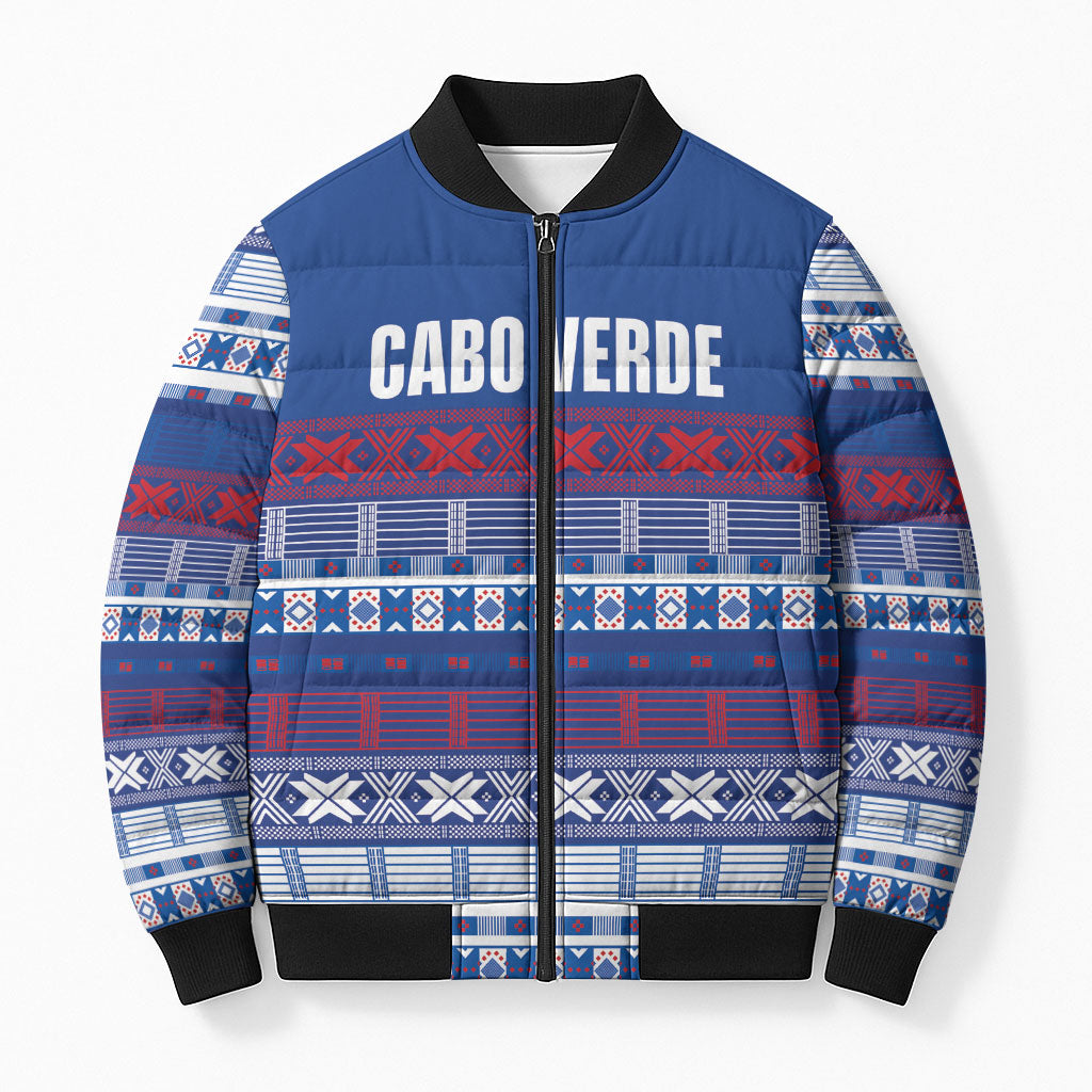 Pano De Terra Motifs Cabo Verde Bomber Puffer Jacket Flag Color