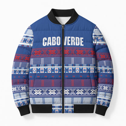 Pano De Terra Motifs Cabo Verde Bomber Puffer Jacket Flag Color