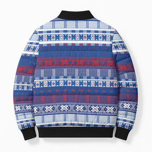 Pano De Terra Motifs Cabo Verde Bomber Puffer Jacket Flag Color