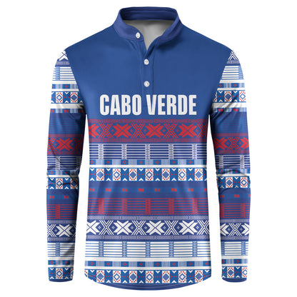 Pano De Terra Motifs Cabo Verde Button Sweatshirt Flag Color