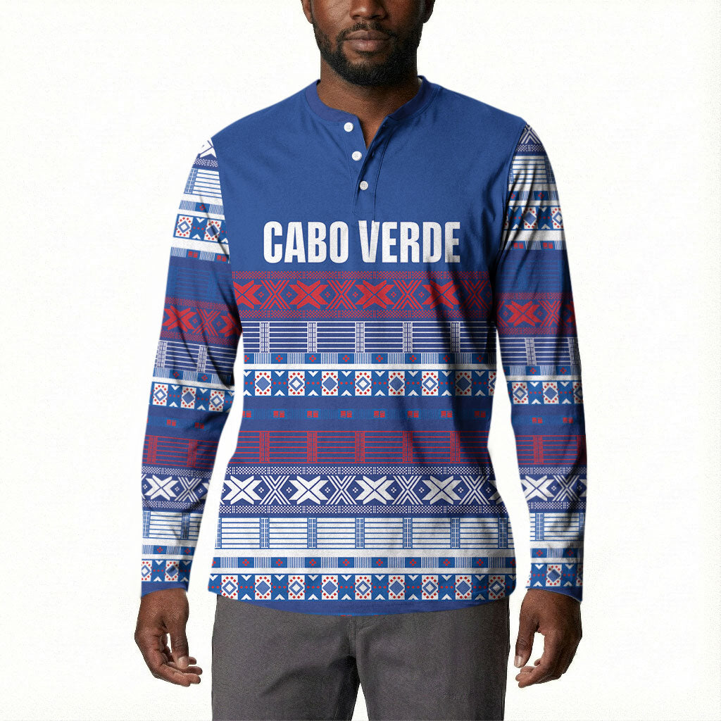 Pano De Terra Motifs Cabo Verde Button Sweatshirt Flag Color