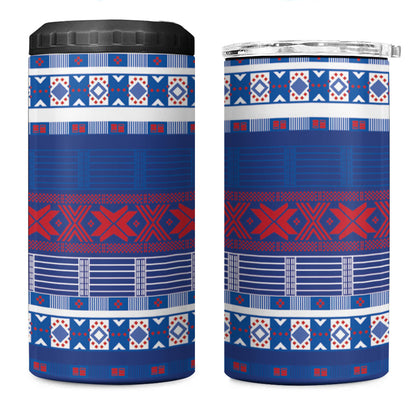 Pano De Terra Motifs Cabo Verde 4 in 1 Can Cooler Tumbler Flag Color