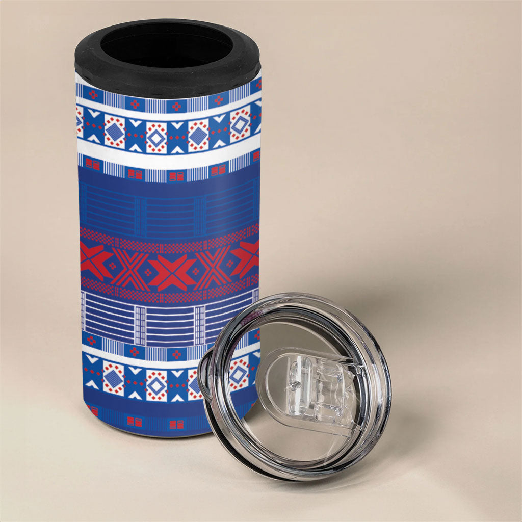 Pano De Terra Motifs Cabo Verde 4 in 1 Can Cooler Tumbler Flag Color
