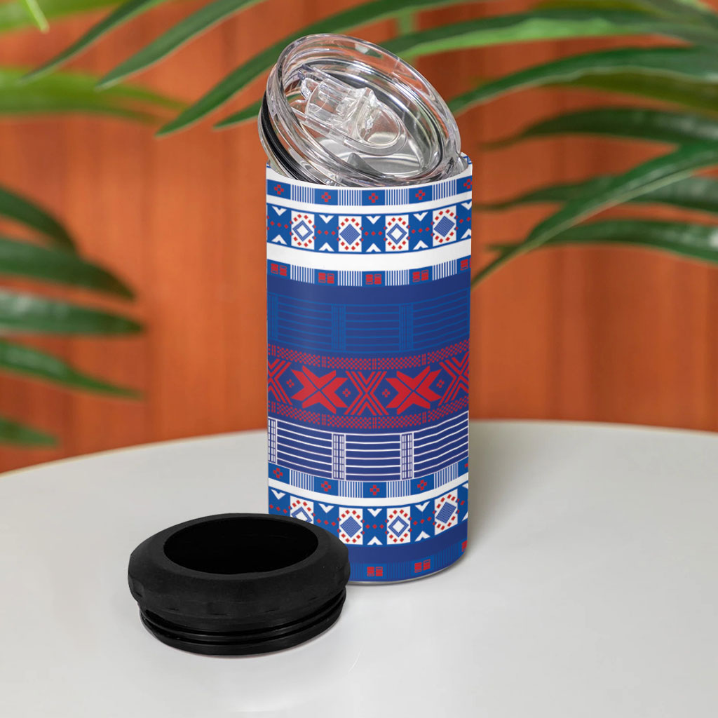 Pano De Terra Motifs Cabo Verde 4 in 1 Can Cooler Tumbler Flag Color