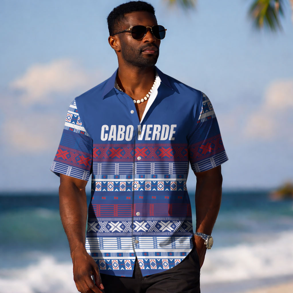 Pano De Terra Motifs Cabo Verde Hawaiian Shirt Flag Color