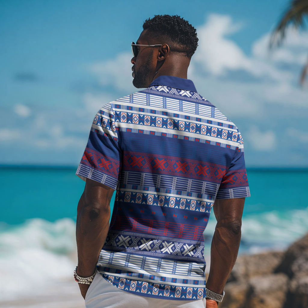 Pano De Terra Motifs Cabo Verde Hawaiian Shirt Flag Color