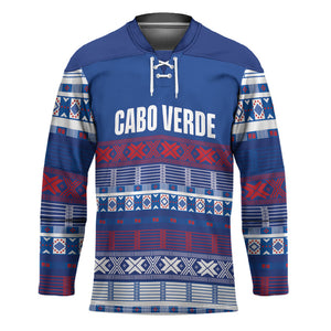 Pano De Terra Motifs Cabo Verde Hockey Jersey Flag Color