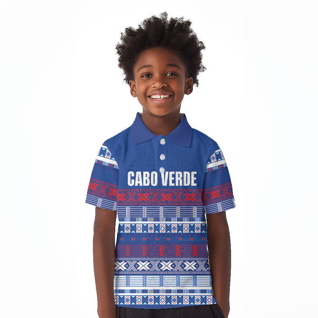 Pano De Terra Motifs Cabo Verde Kid Polo Shirt Flag Color