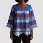 Pano De Terra Motifs Cabo Verde Kimono Sleeve Blouse Flag Color