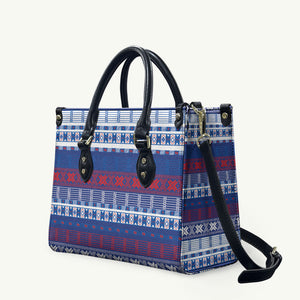 Pano De Terra Motifs Cabo Verde Leather Bag Flag Color
