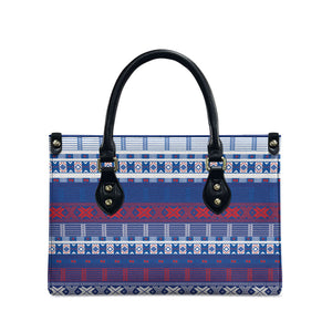 Pano De Terra Motifs Cabo Verde Leather Bag Flag Color