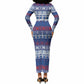 Pano De Terra Motifs Cabo Verde Long Sleeve Bodycon Dress Flag Color