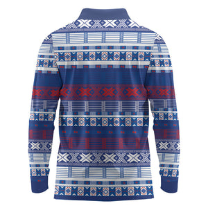 Pano De Terra Motifs Cabo Verde Long Sleeve Polo Shirt Flag Color