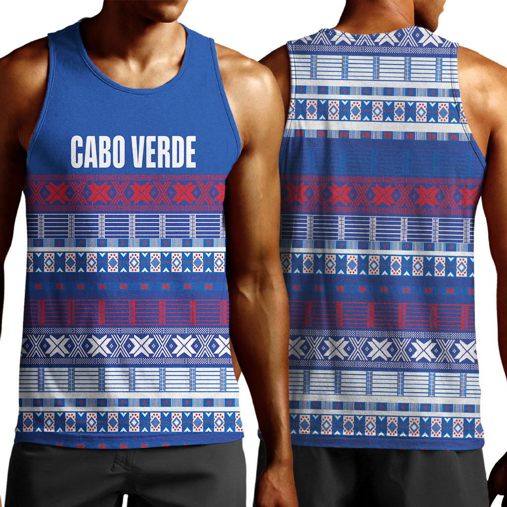 Pano De Terra Motifs Cabo Verde Men Tank Top Flag Color
