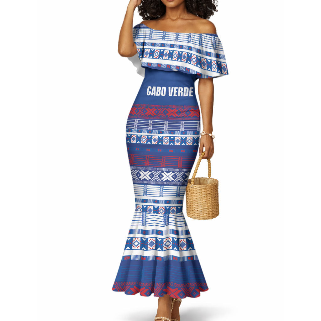 Pano De Terra Motifs Cabo Verde Mermaid Dress Flag Color