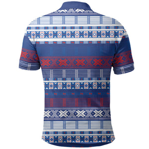 Pano De Terra Motifs Cabo Verde Polo Shirt Flag Color