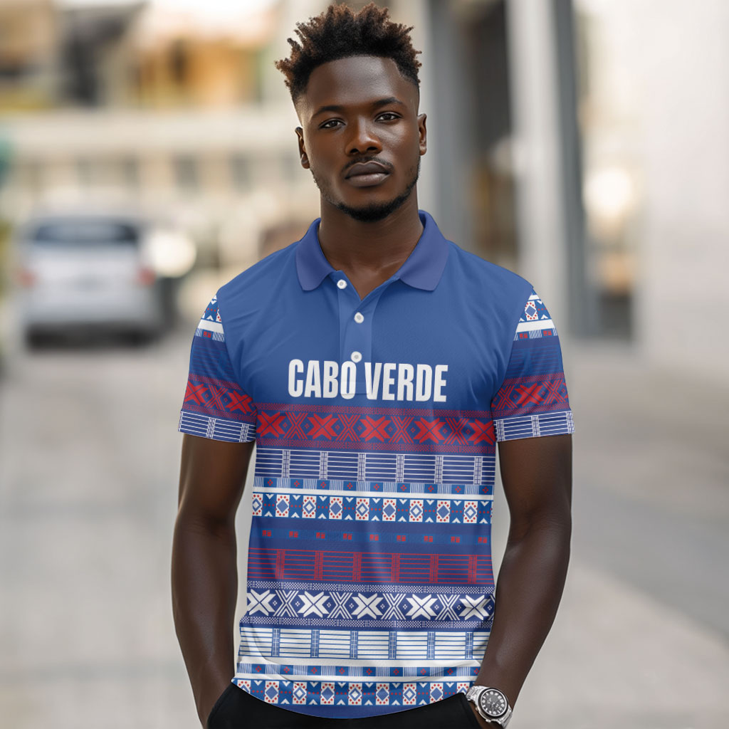 Pano De Terra Motifs Cabo Verde Polo Shirt Flag Color
