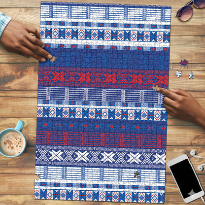 Pano De Terra Motifs Cabo Verde Puzzle Flag Color