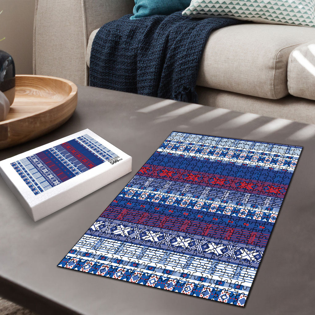 Pano De Terra Motifs Cabo Verde Puzzle Flag Color