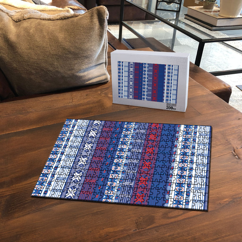 Pano De Terra Motifs Cabo Verde Puzzle Flag Color