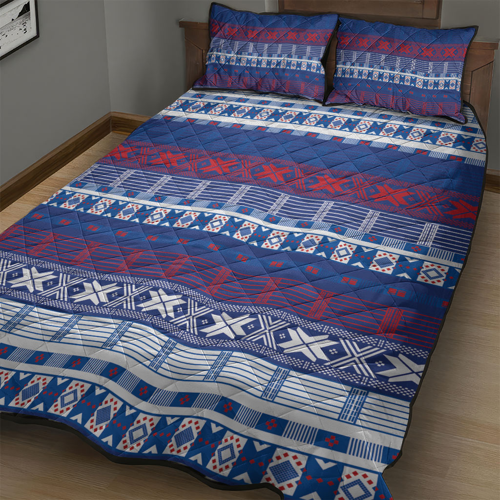 Pano De Terra Motifs Cabo Verde Quilt Bed Set Flag Color