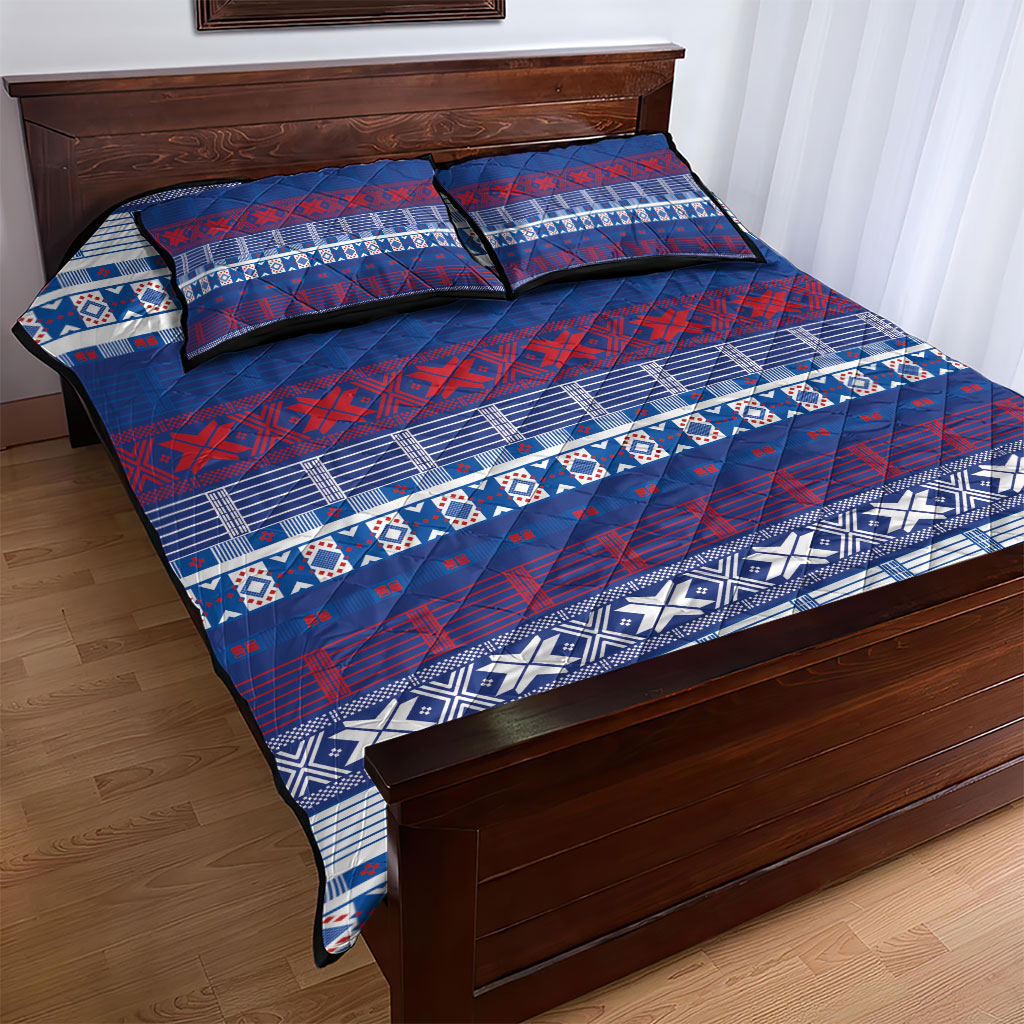 Pano De Terra Motifs Cabo Verde Quilt Bed Set Flag Color