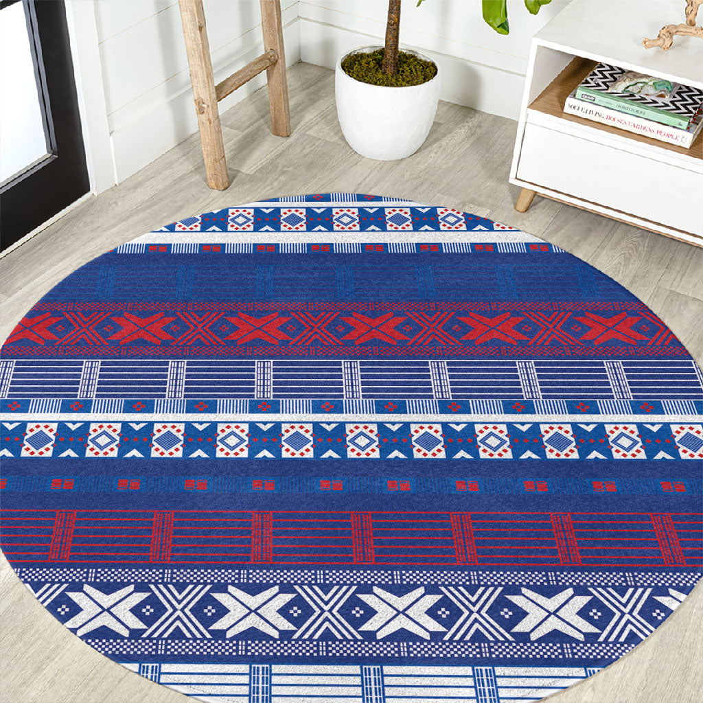 Pano De Terra Motifs Cabo Verde Round Carpet Flag Color