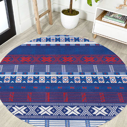 Pano De Terra Motifs Cabo Verde Round Carpet Flag Color