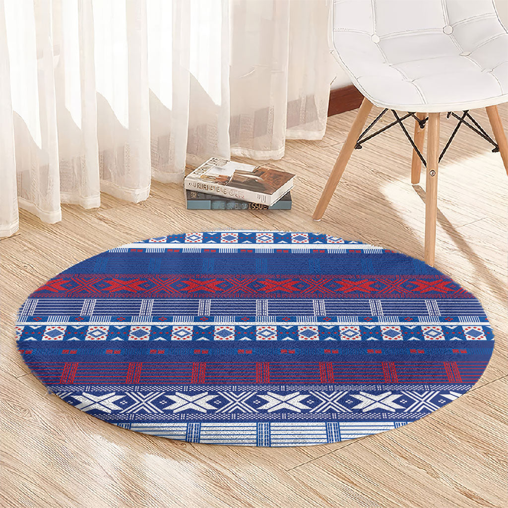 Pano De Terra Motifs Cabo Verde Round Carpet Flag Color
