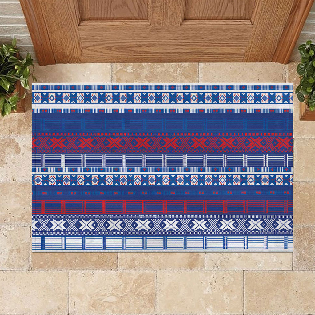 Pano De Terra Motifs Cabo Verde Rubber Doormat Flag Color