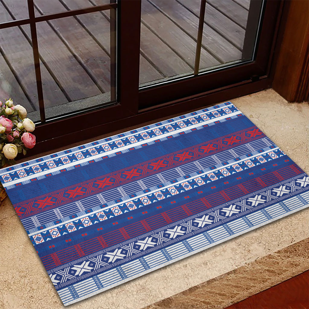Pano De Terra Motifs Cabo Verde Rubber Doormat Flag Color